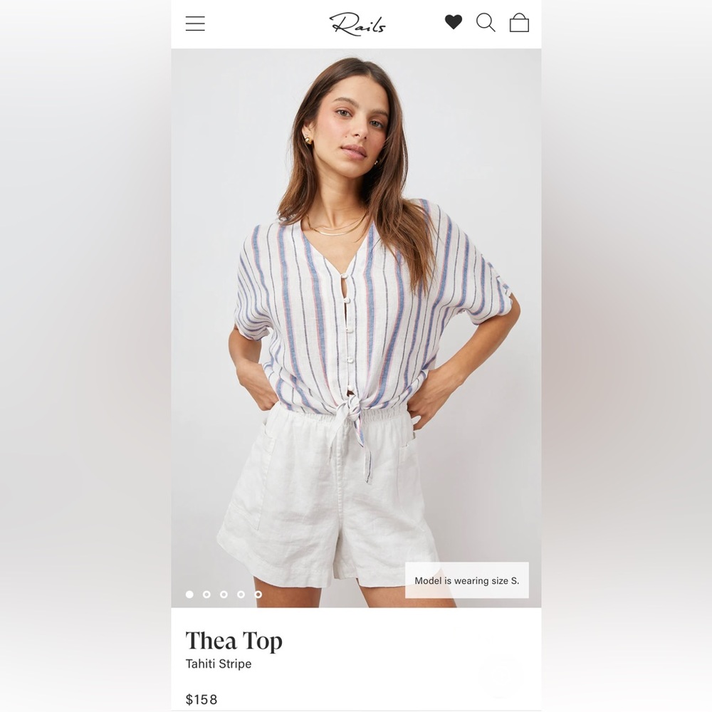 RAILS NWOT Thea Top, Size: S